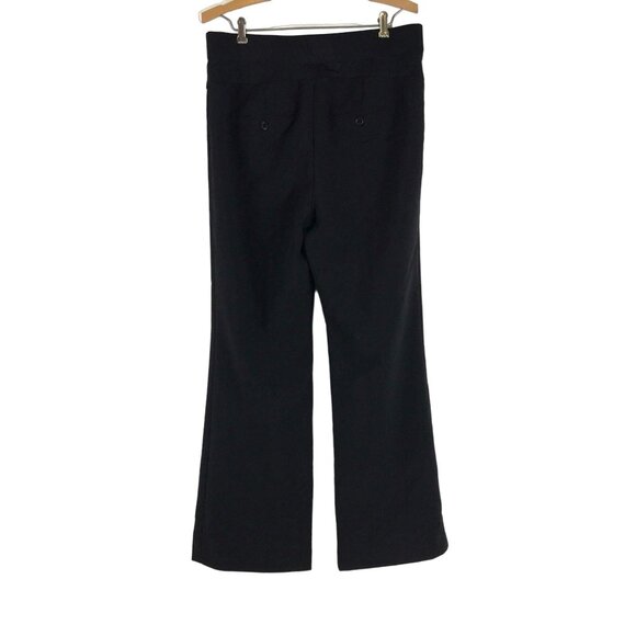 Duo Maternity S Black Slacks Stretch Back Button Pockets Workwear 31" Inseam - Picture 9 of 10